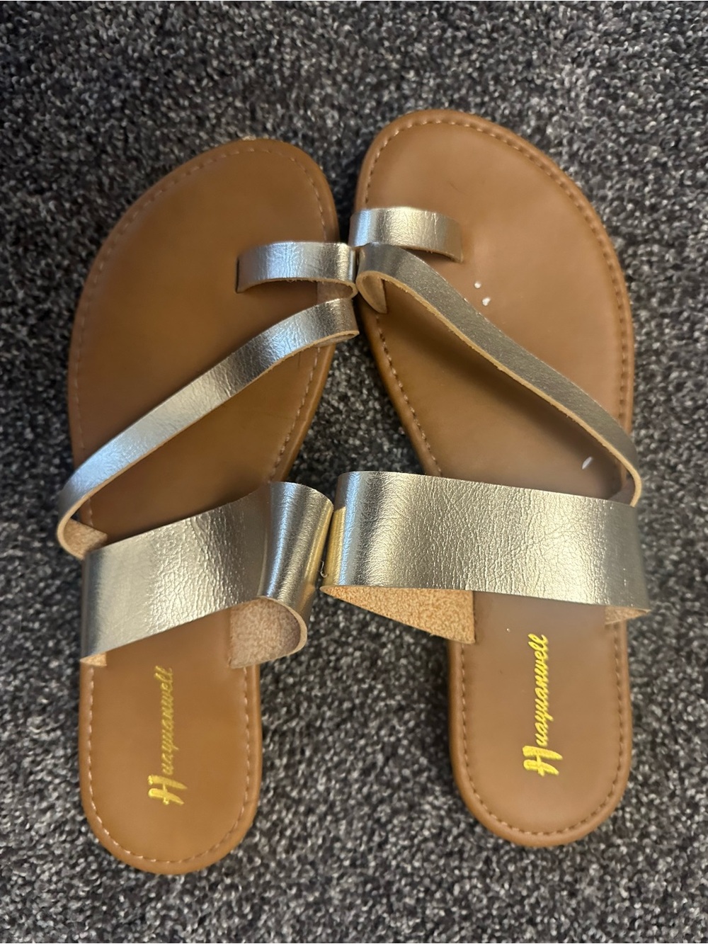 Gold-Strap Women's Sandals